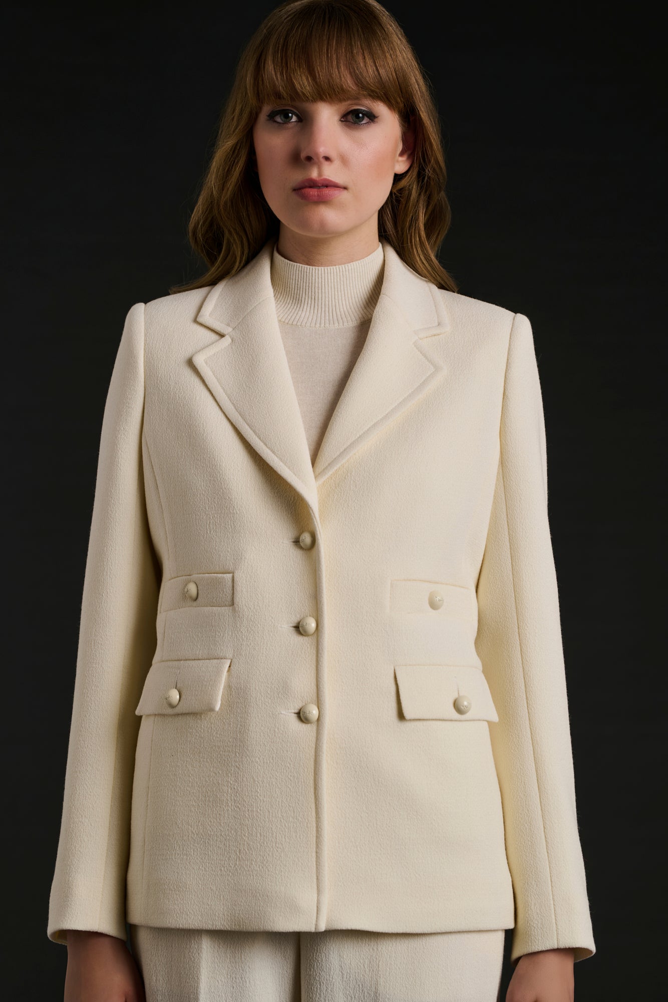 Blazer en crêpe de laine