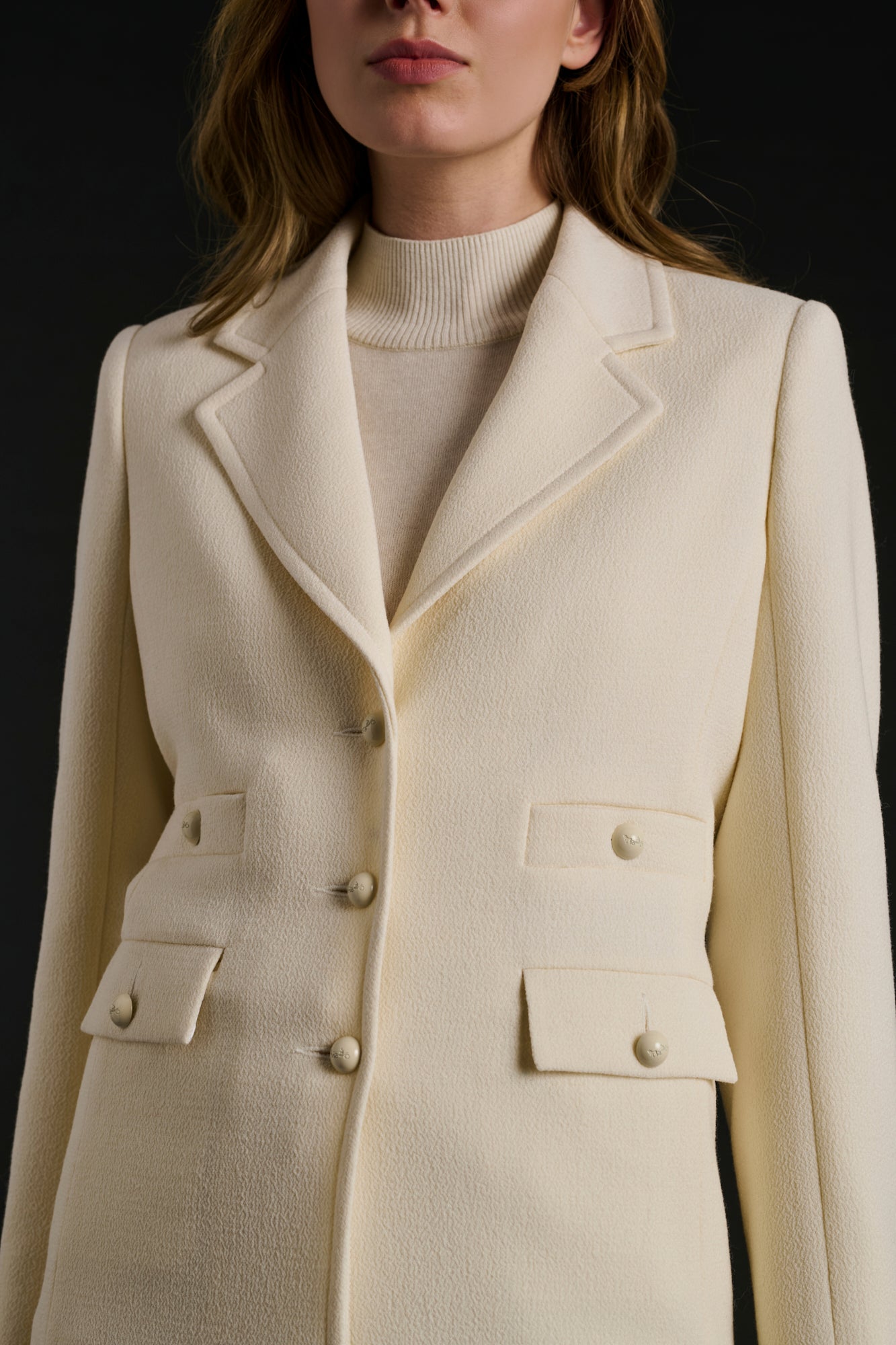 Blazer en crêpe de laine