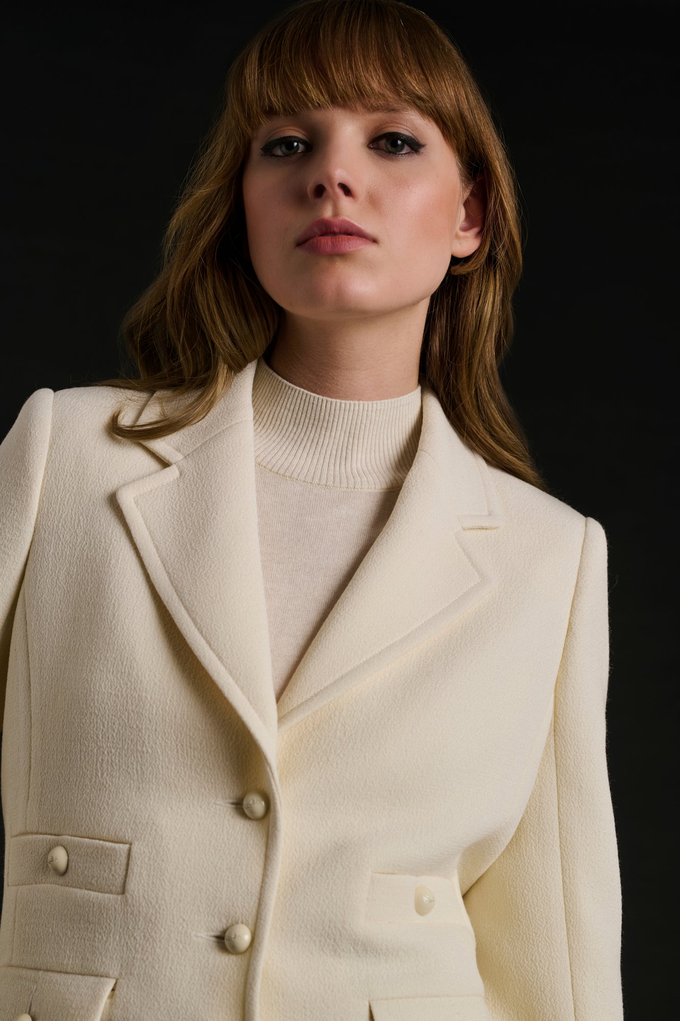 Blazer en crêpe de laine