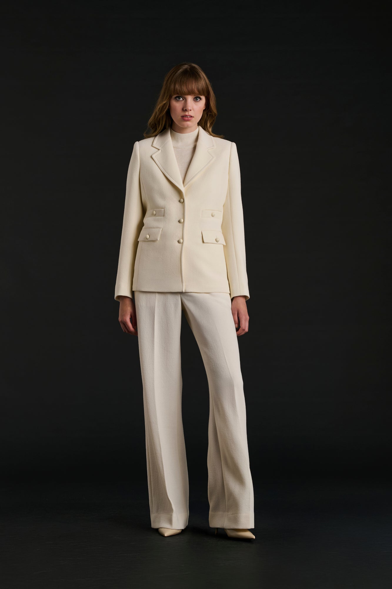 Blazer en crêpe de laine