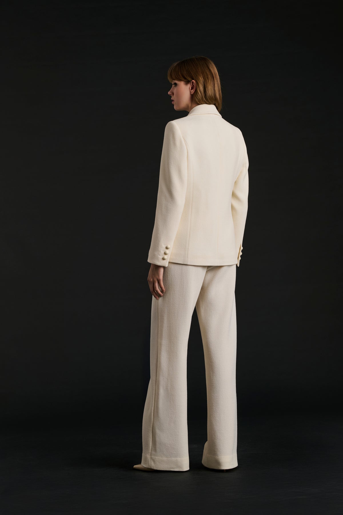 Blazer en crêpe de laine