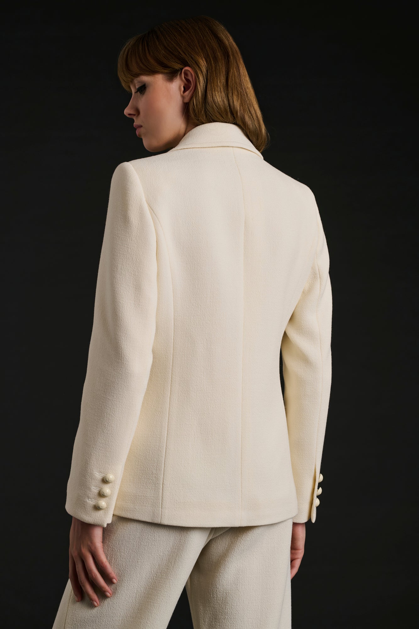 Blazer en crêpe de laine