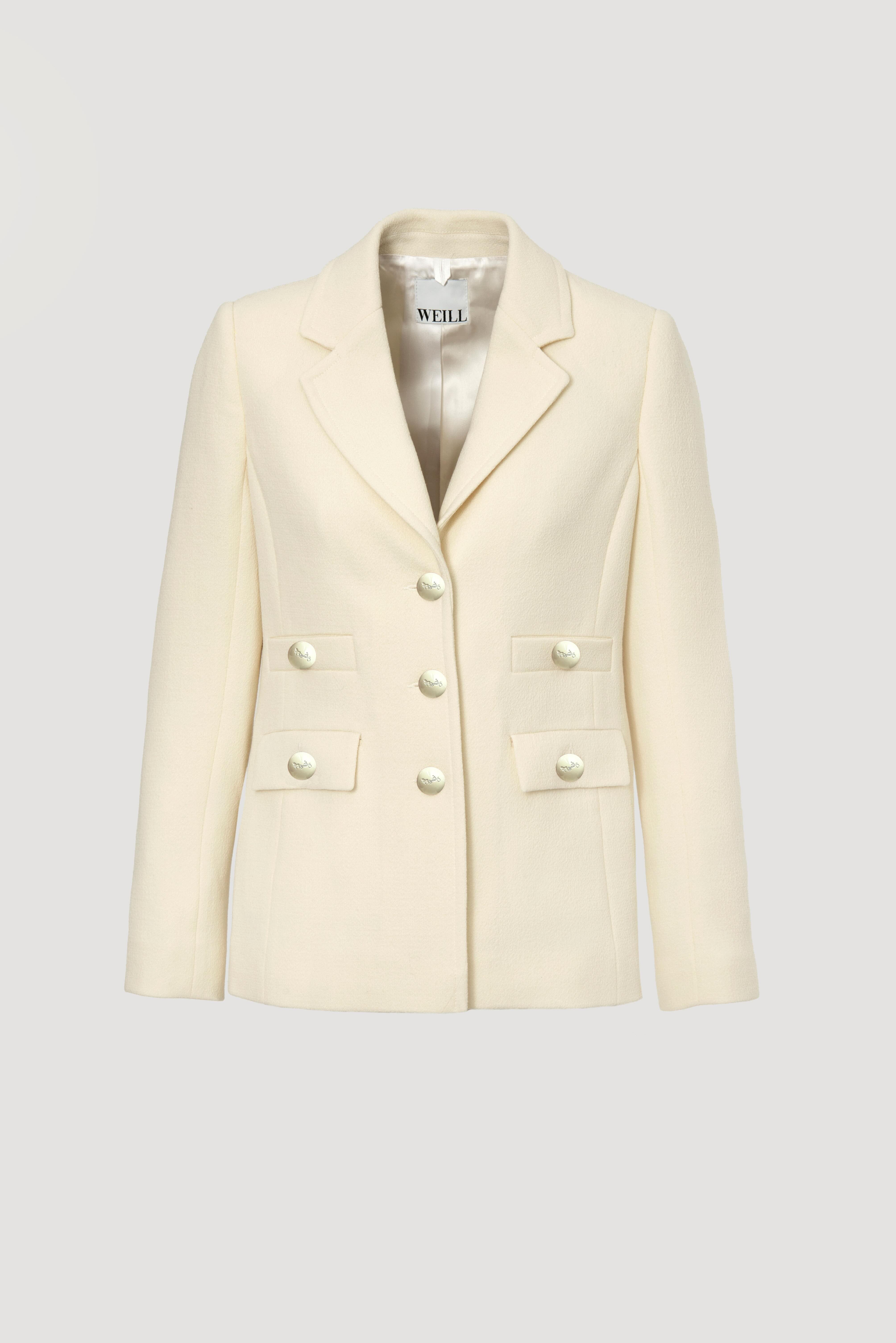 Blazer en crêpe de laine