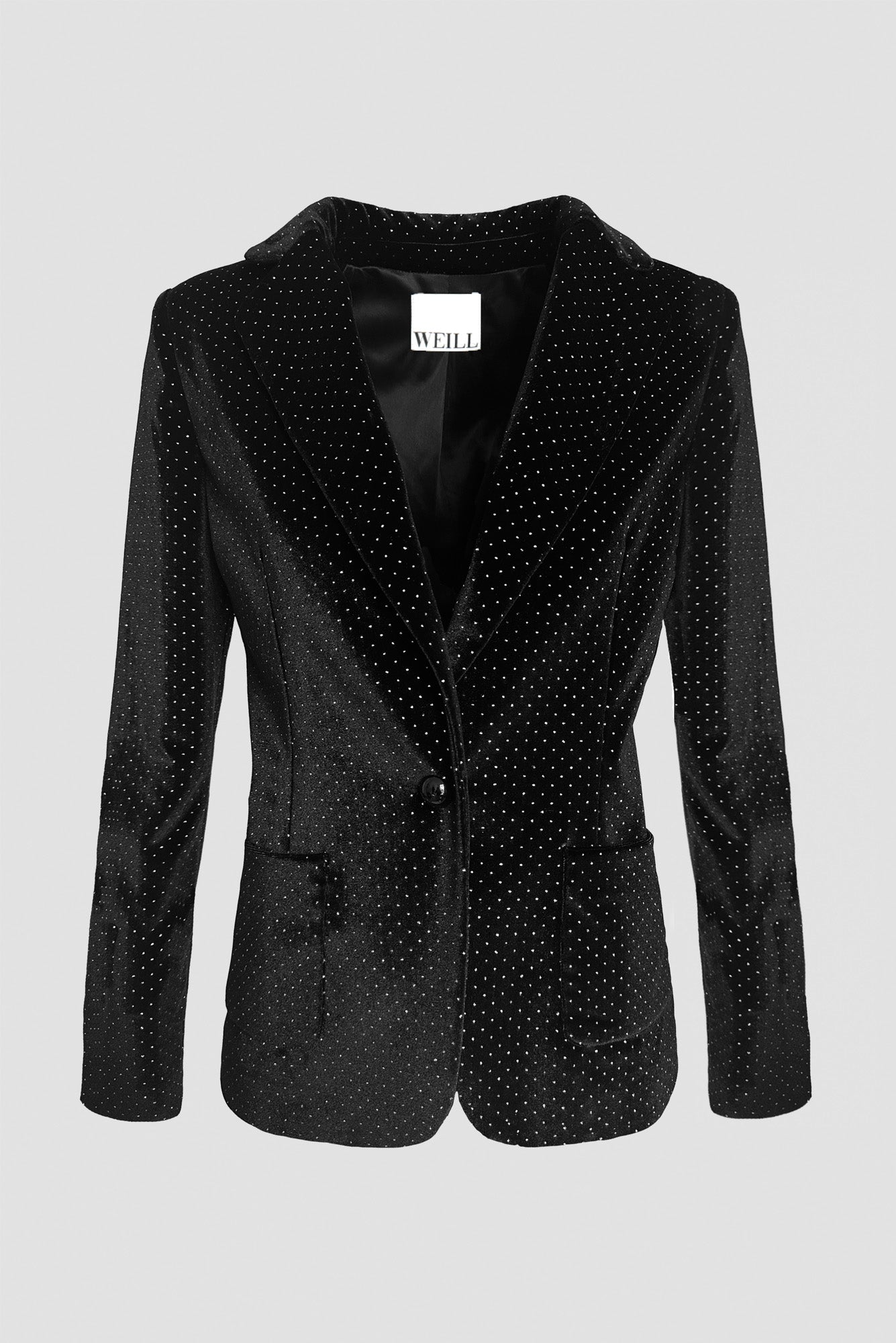 Blazer en velours à strass