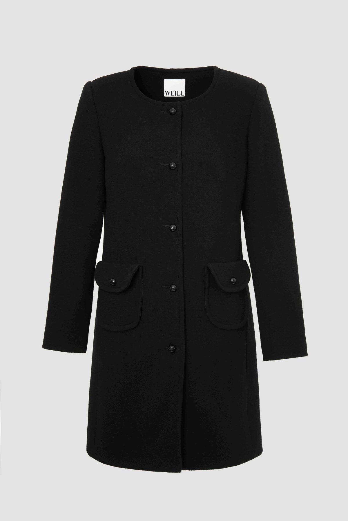 Manteau en crêpe de laine