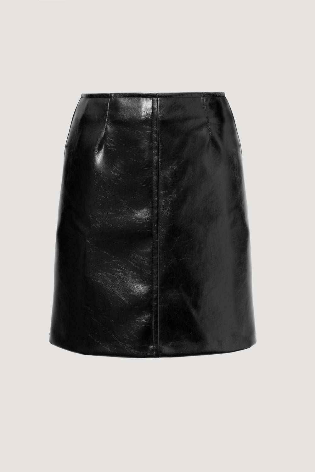 Jupe droite en vinyle