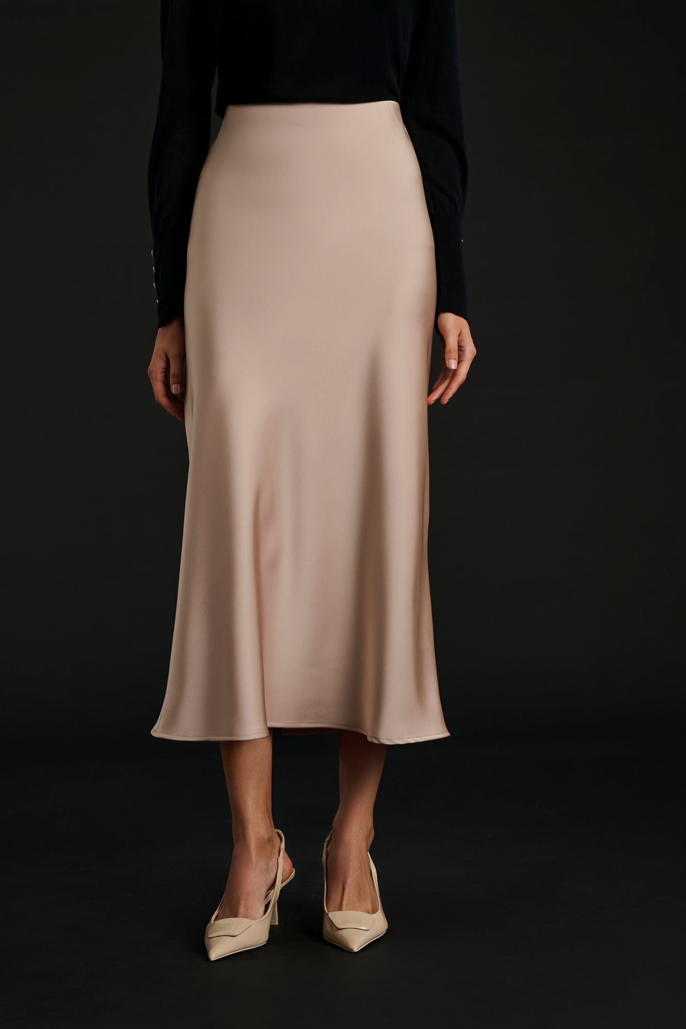 Jupe longue en satin