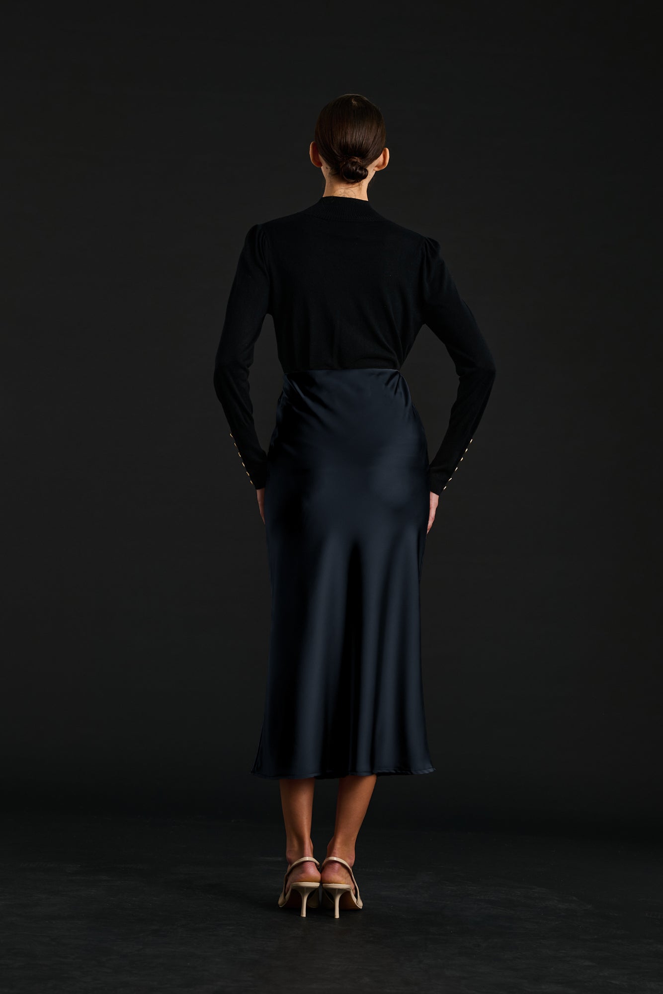 Jupe longue en satin