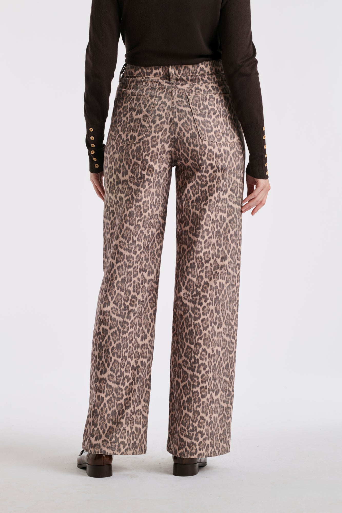 Leopard print jeans
