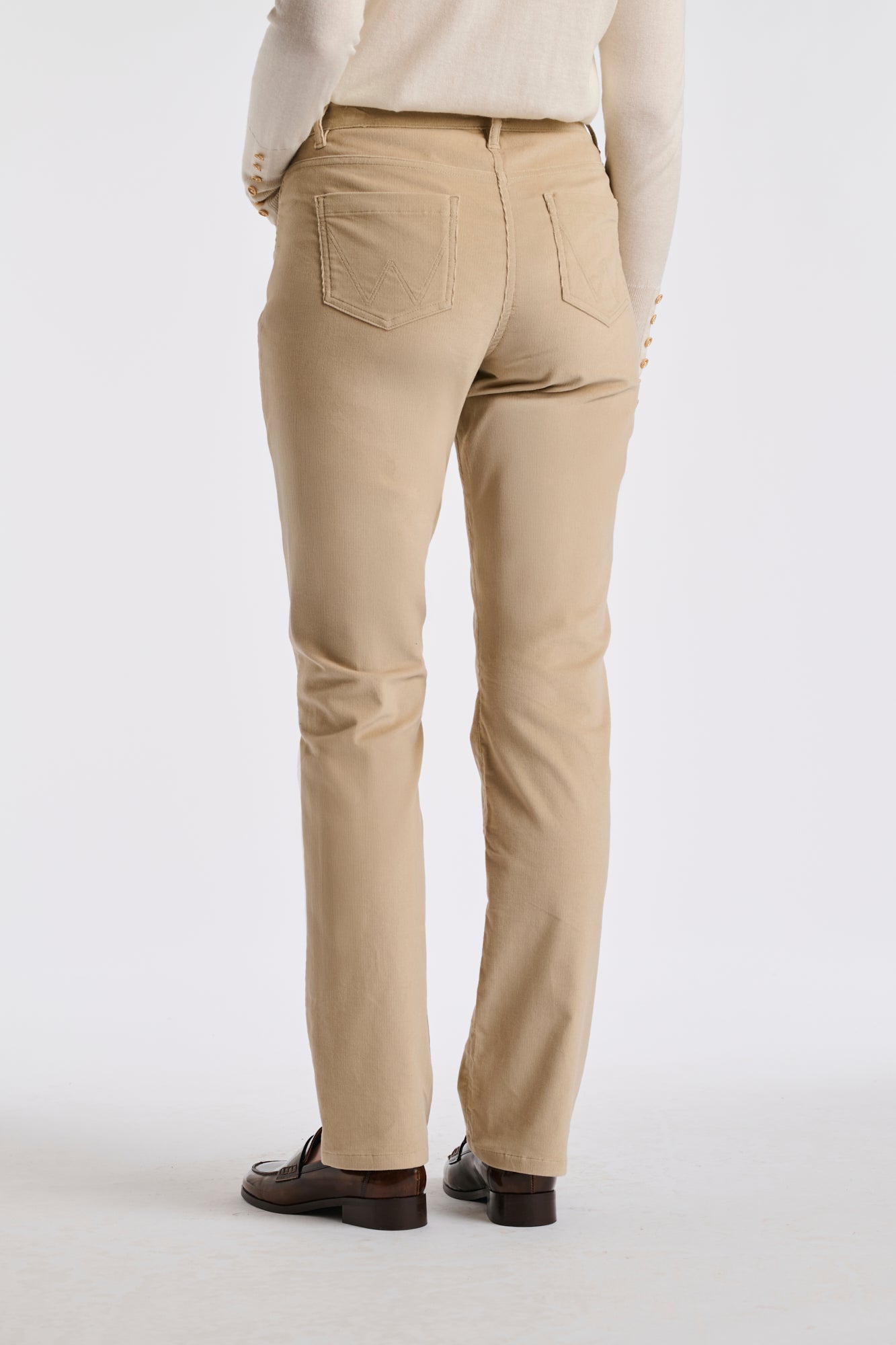 Jean droit en velours côtelé