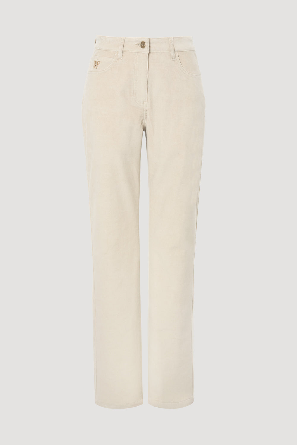 Jean droit en velours côtelé