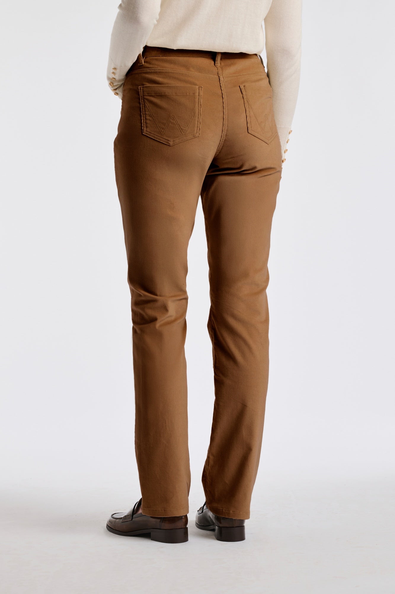 Jean droit en velours côtelé