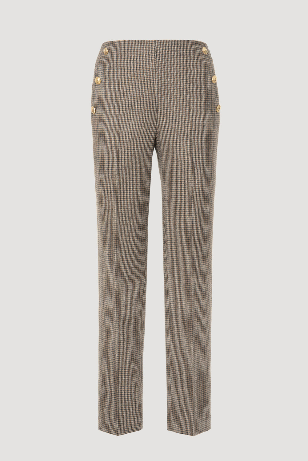 Pantalon cigarette à carreaux