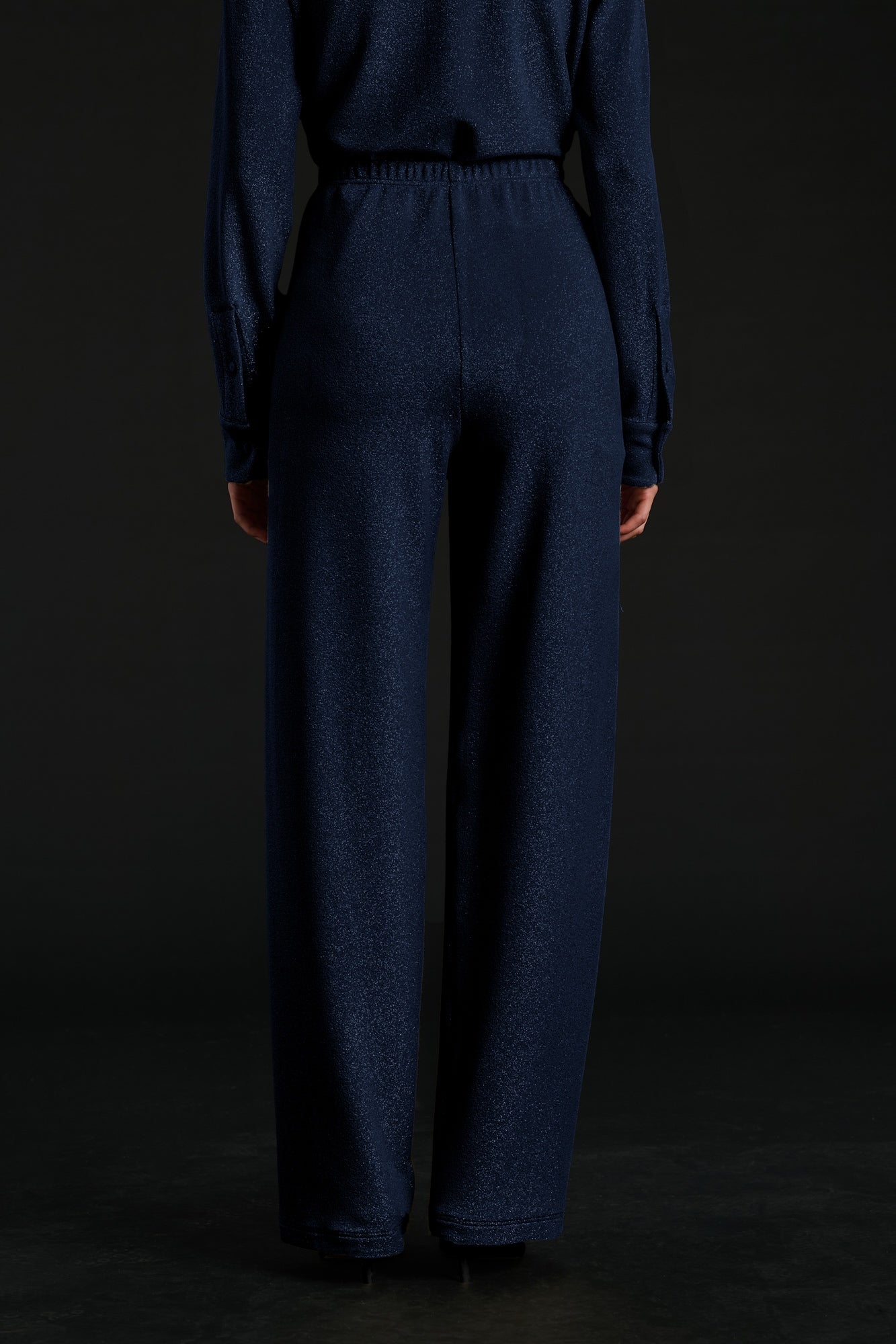 Pantalon large elastiqué en jersey irisé