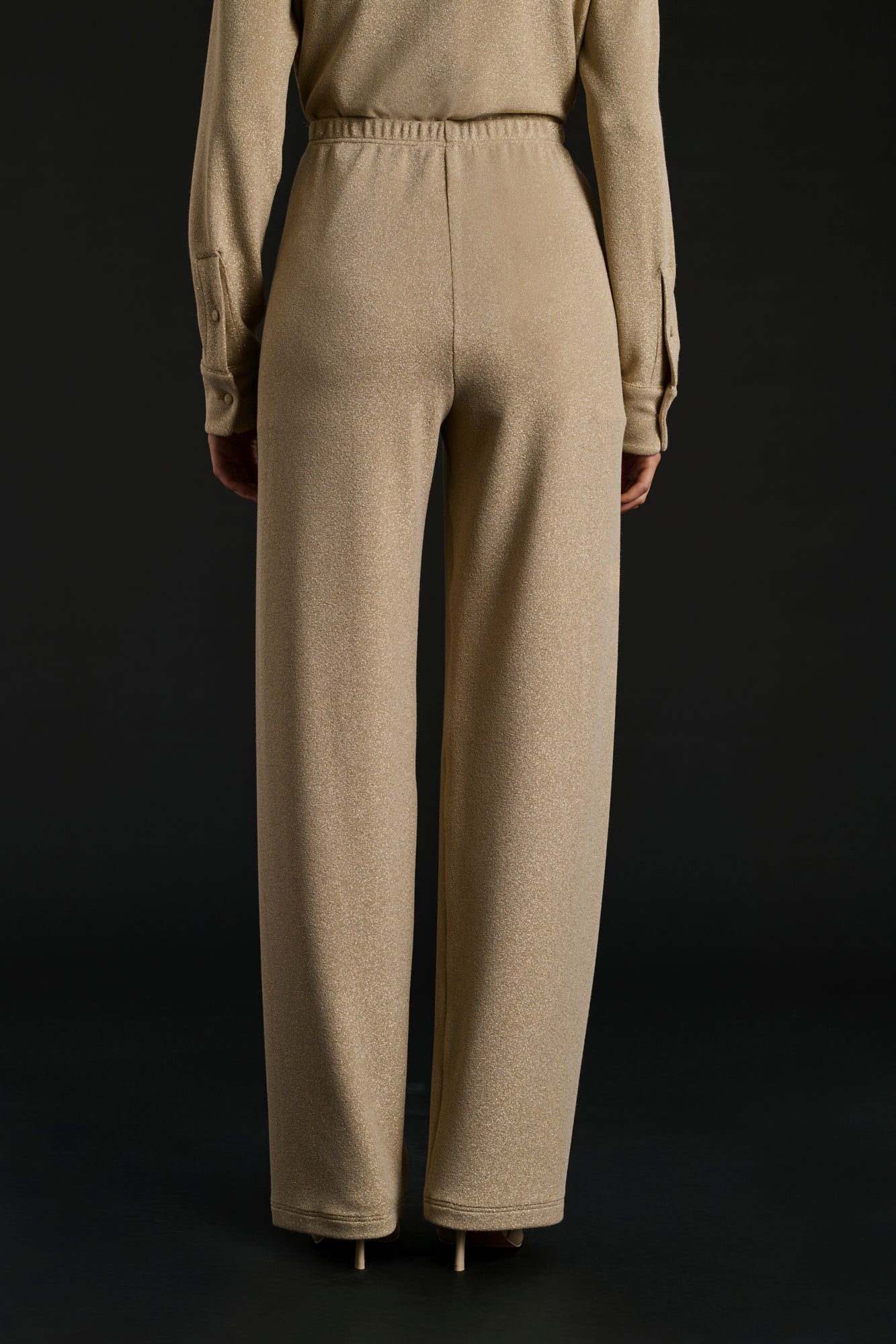 Pantalon large elastiqué en jersey irisé