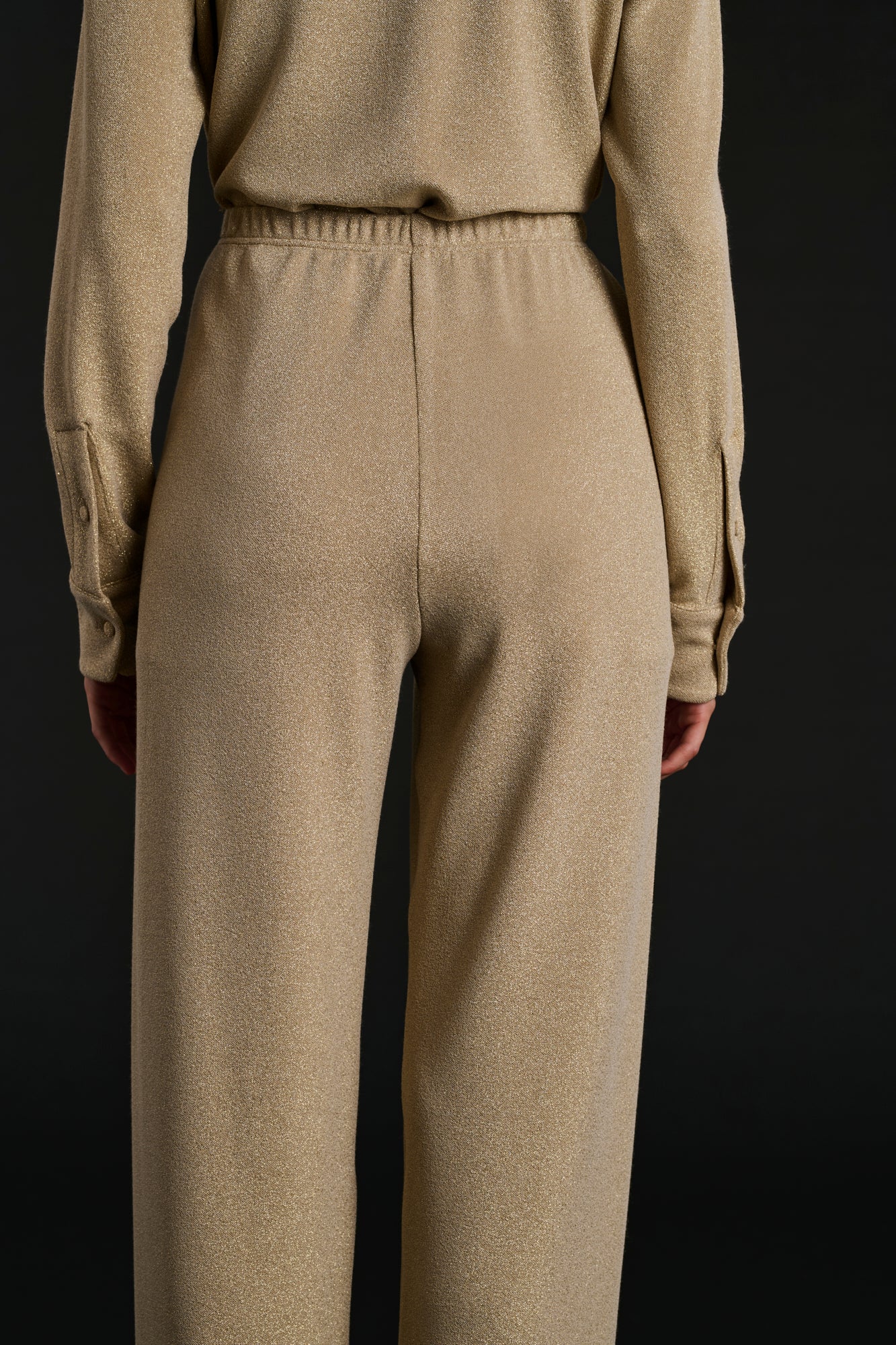 Pantalon large elastiqué en jersey irisé