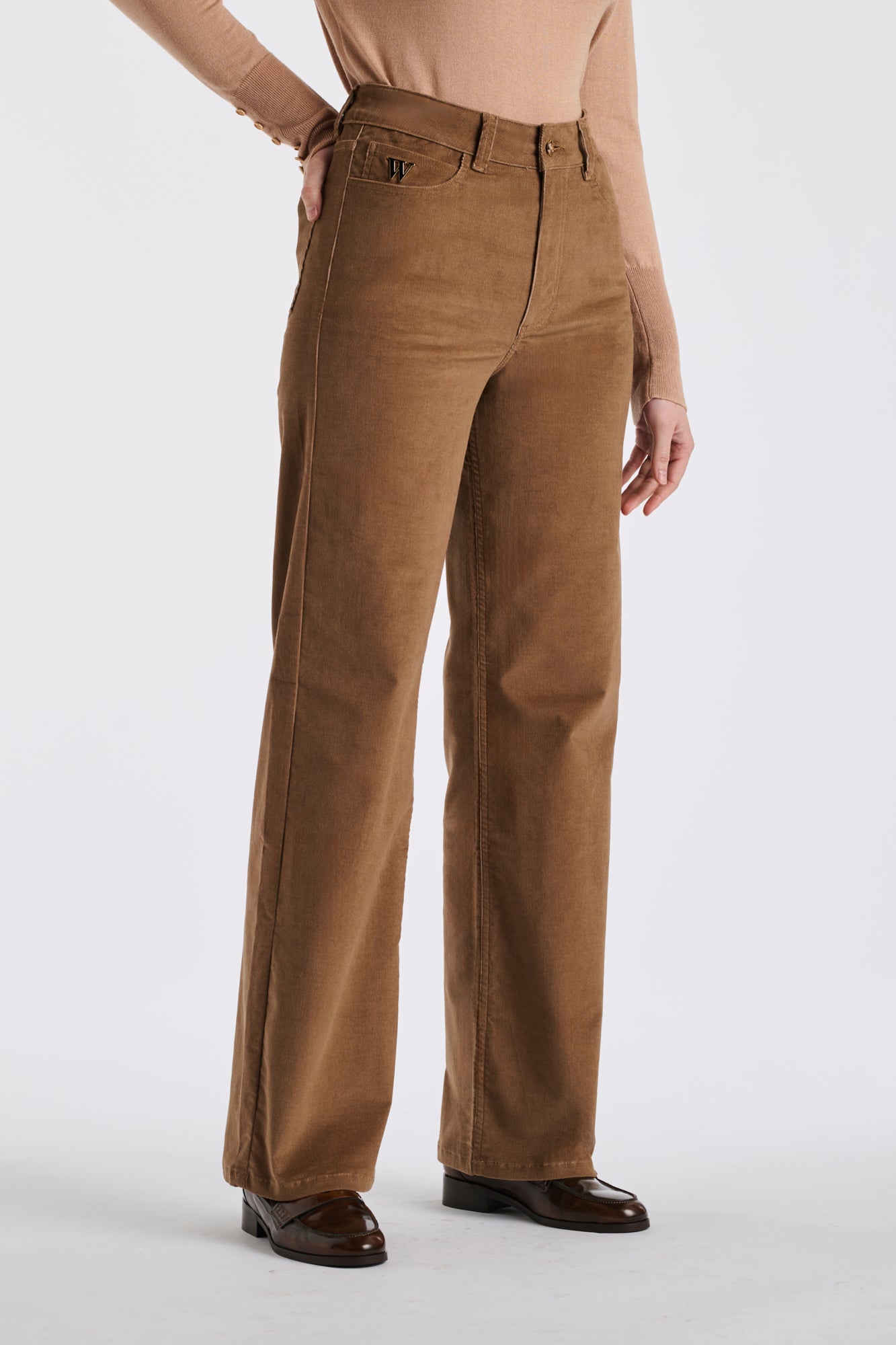 Jean large en velours côtelé