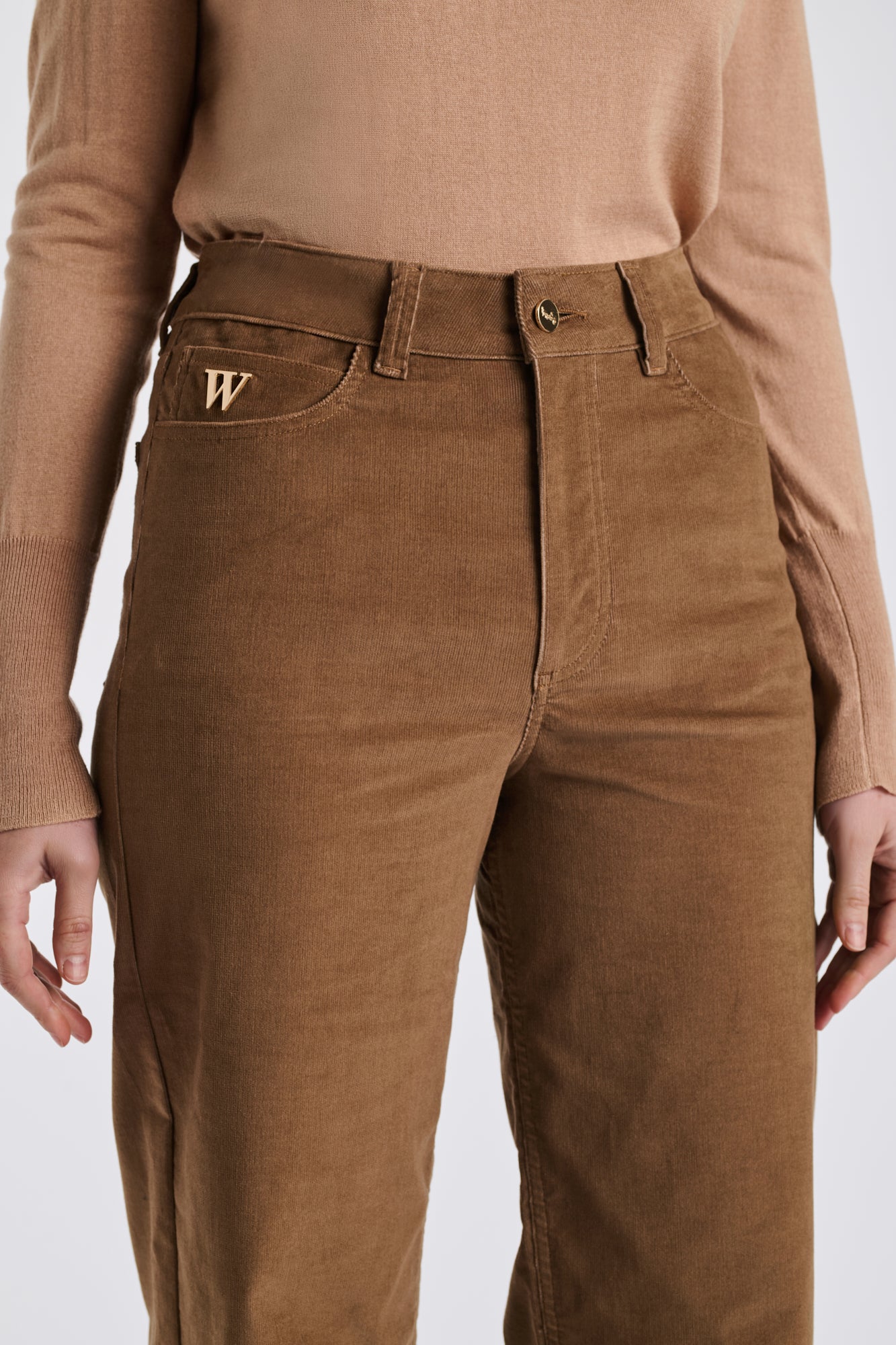 Jean large en velours côtelé