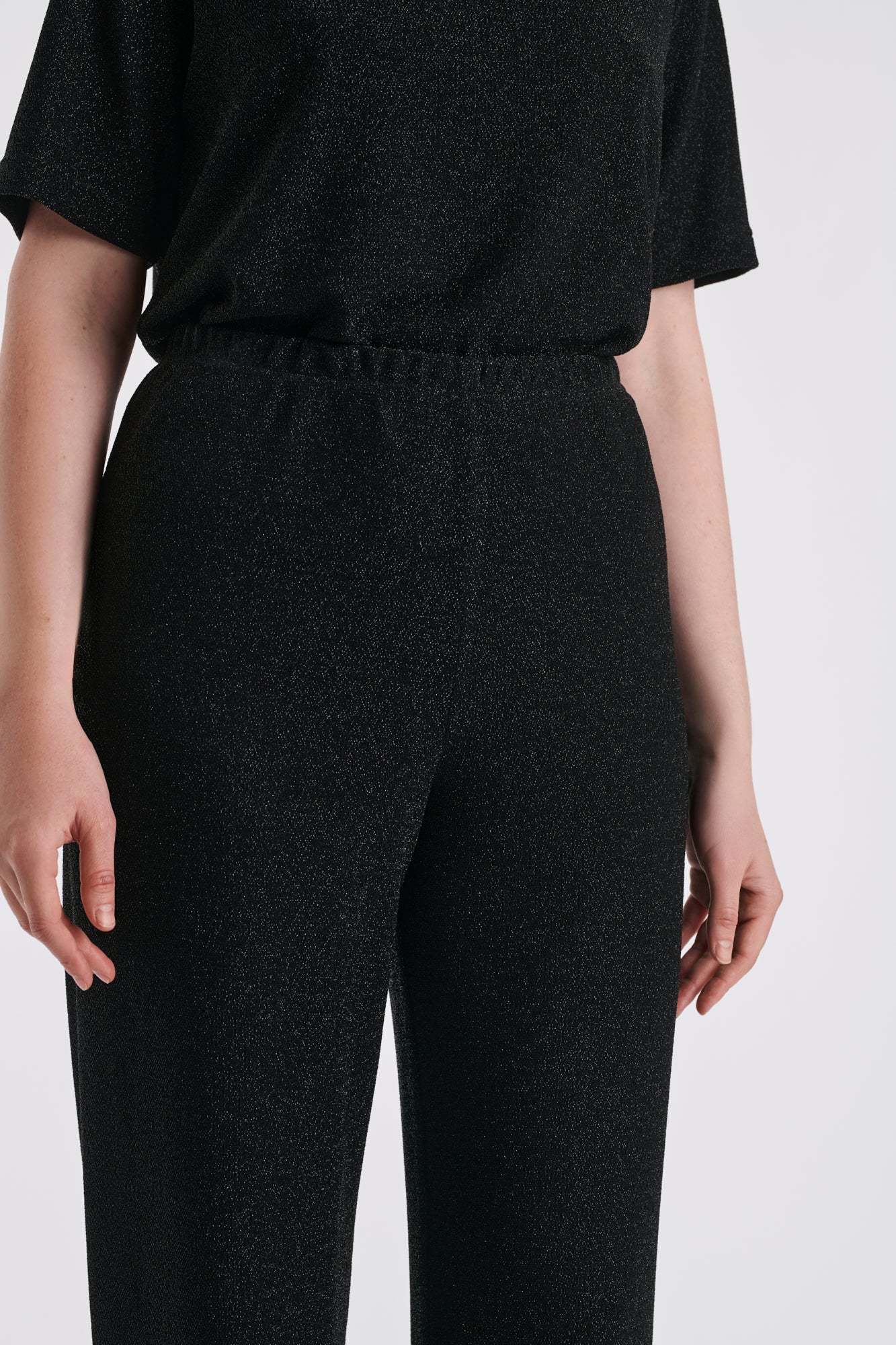 Pantalon large elastiqué en jersey irisé