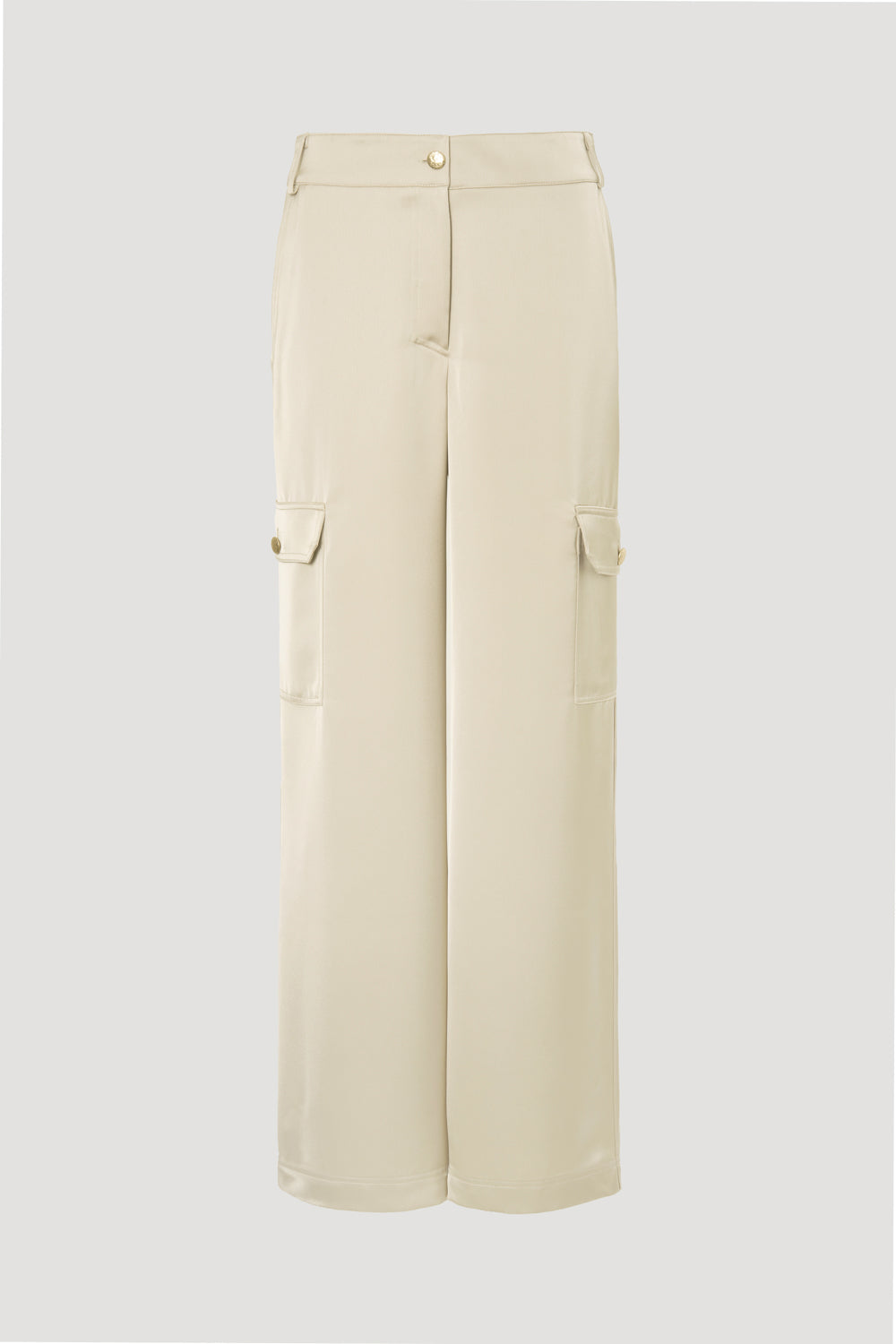 Pantalon cargo en satin
