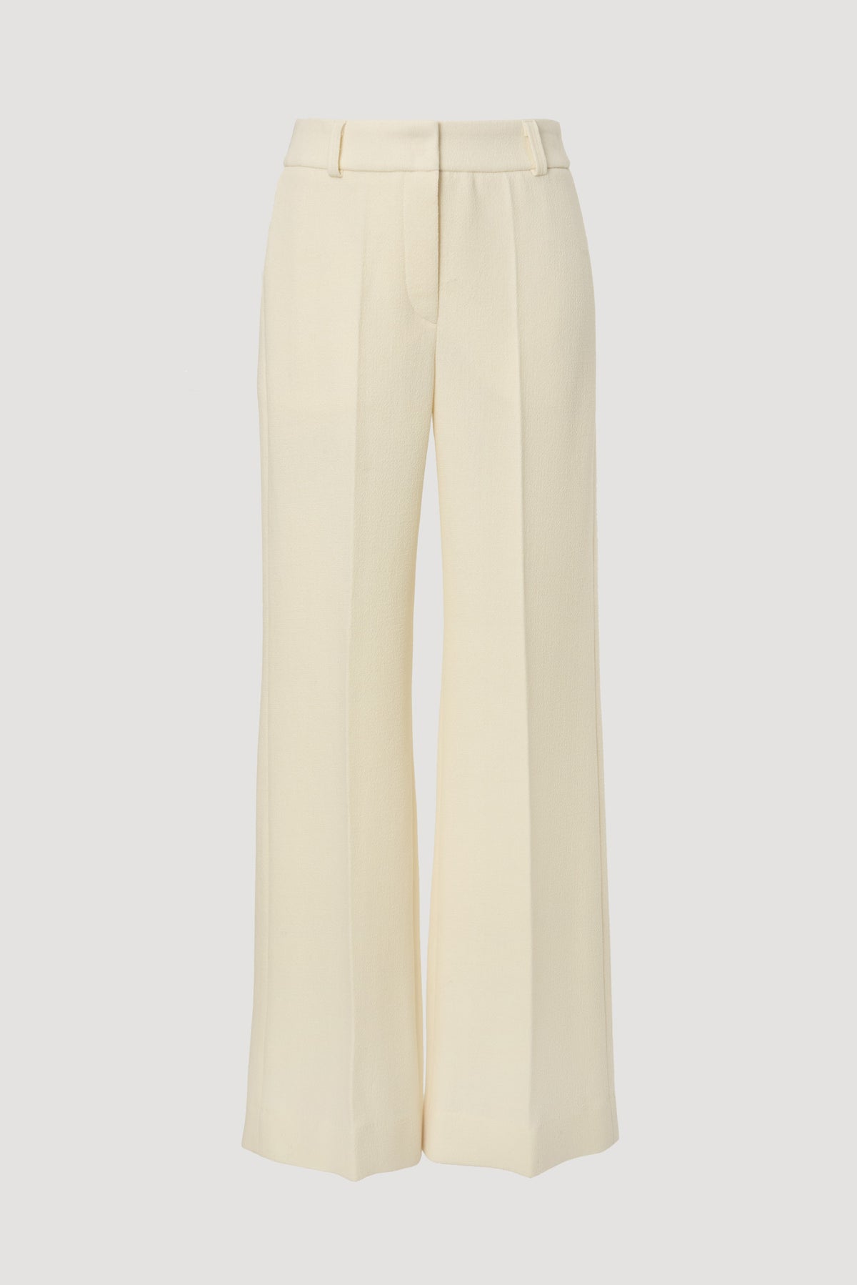 Pantalon large en crêpe de laine
