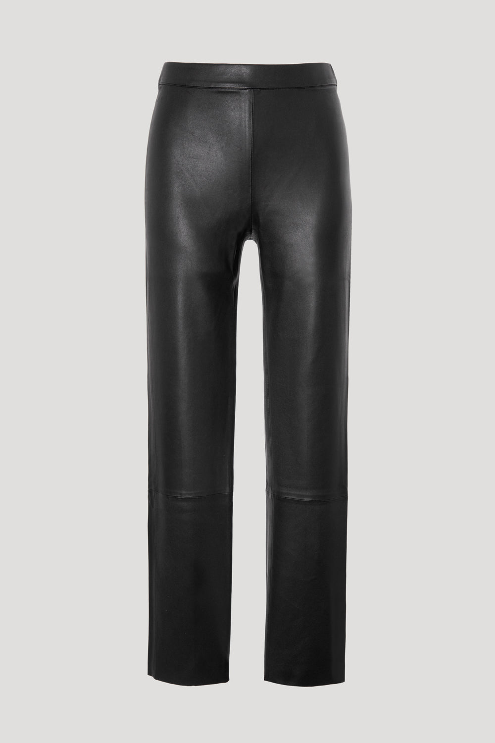 Legging en cuir nappa noir