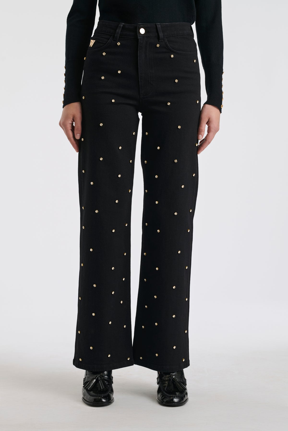 Jean large à strass