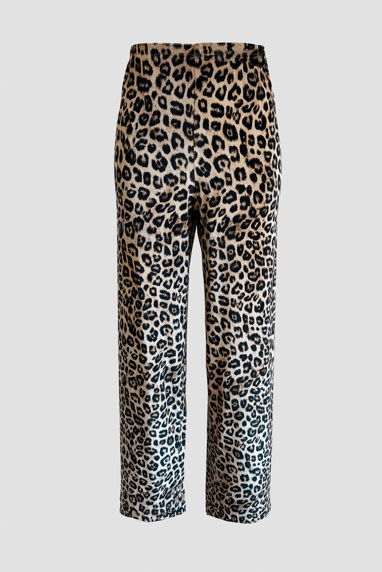 Pantalon en velours imprimé léopard
