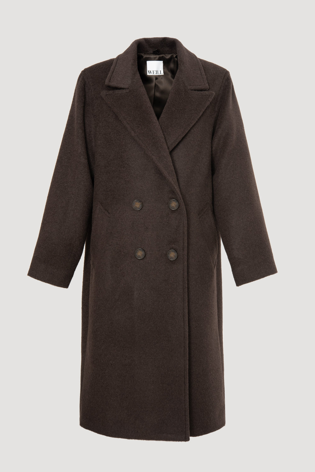 Manteau à double boutonnage en laine vierge