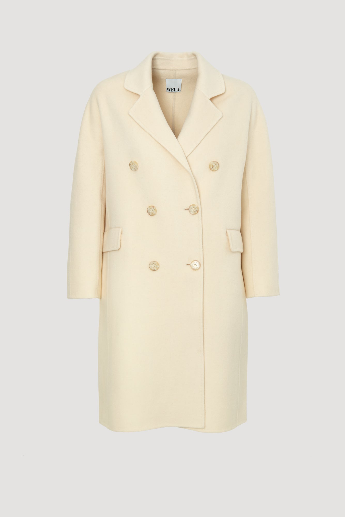 Manteau double face en laine et cachemire