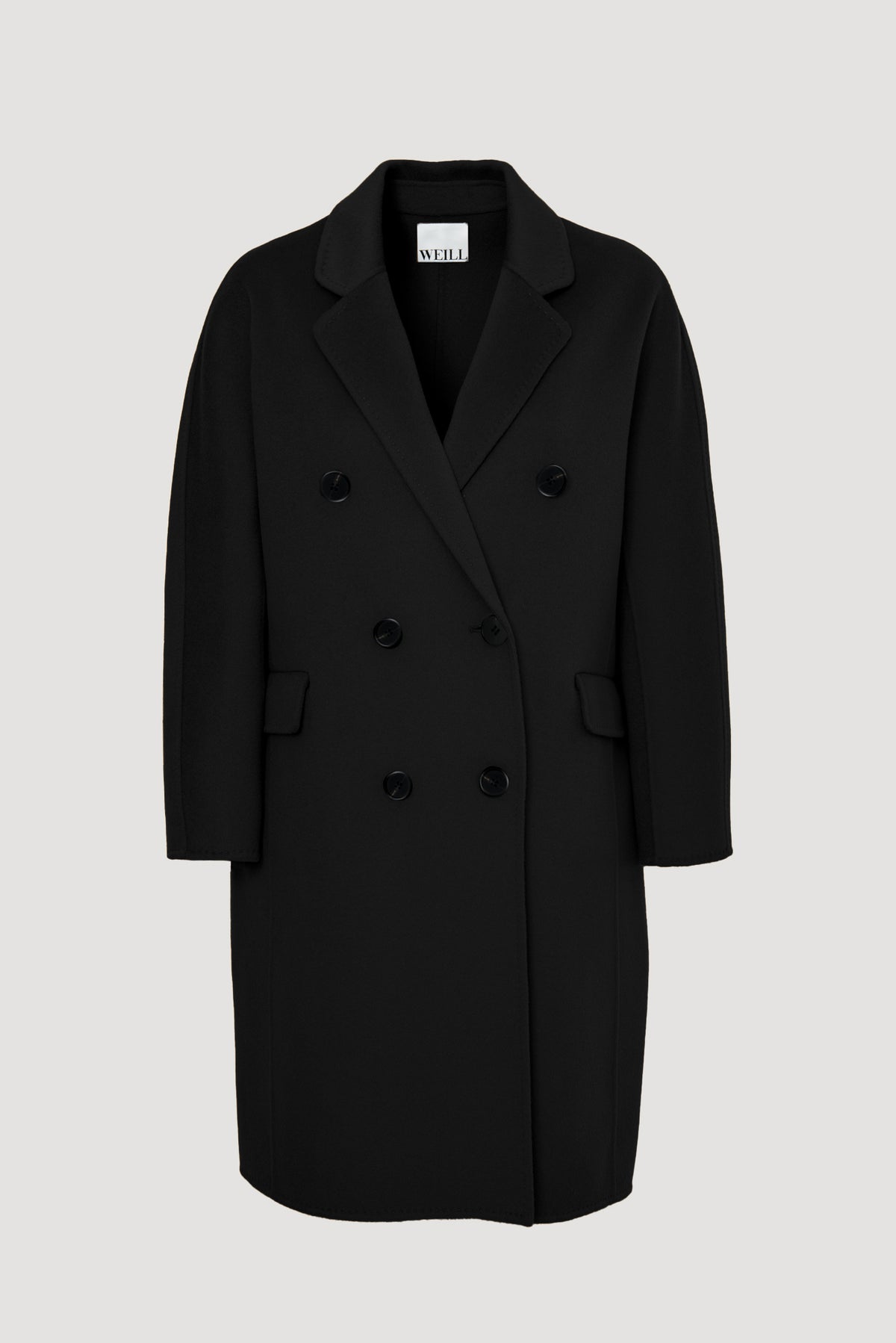 Manteau double face en laine et cachemire