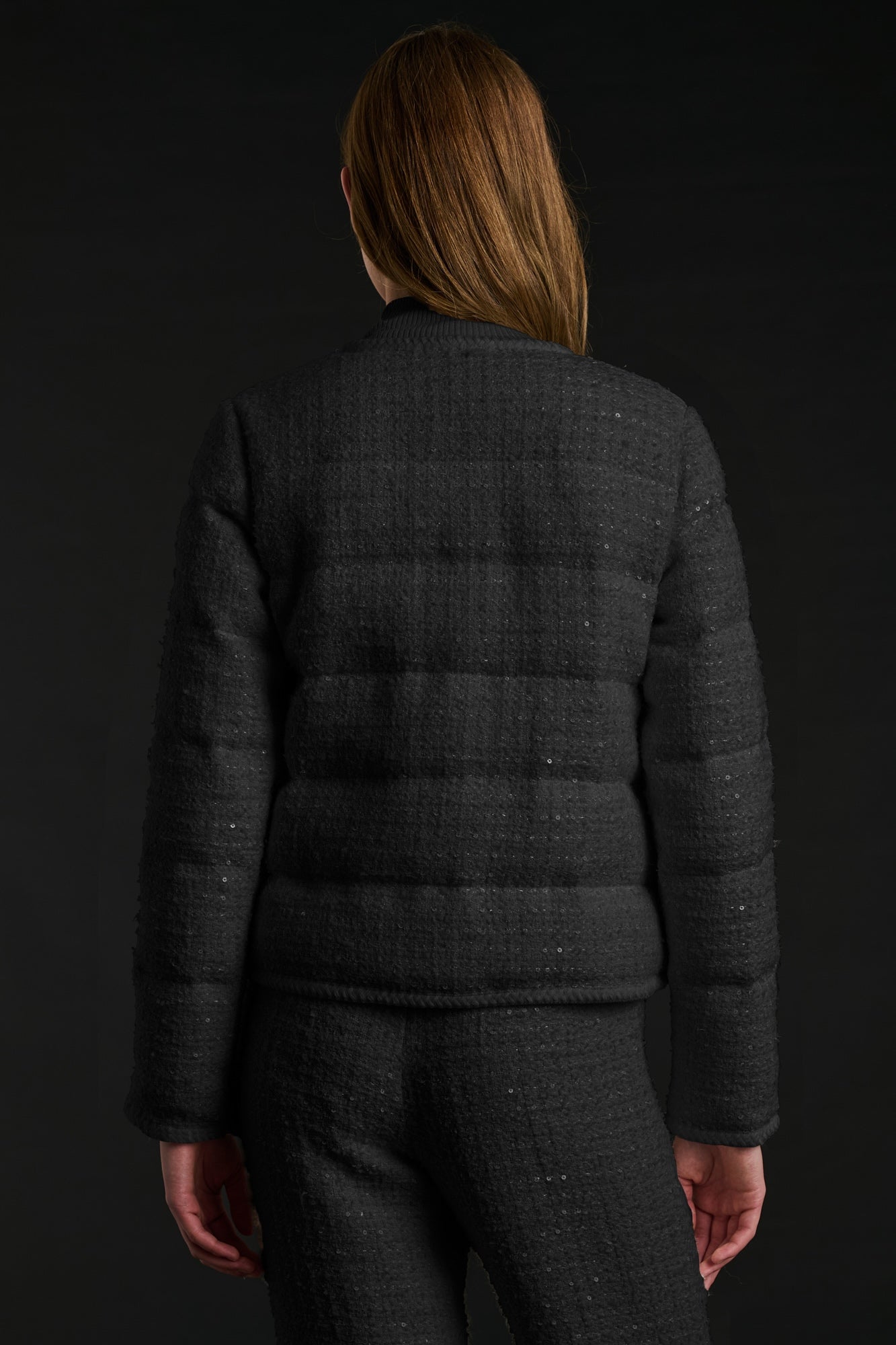 Doudoune légére en tweed