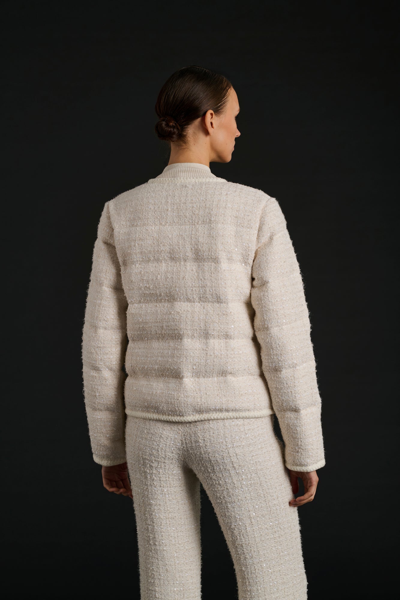 Doudoune légére en tweed