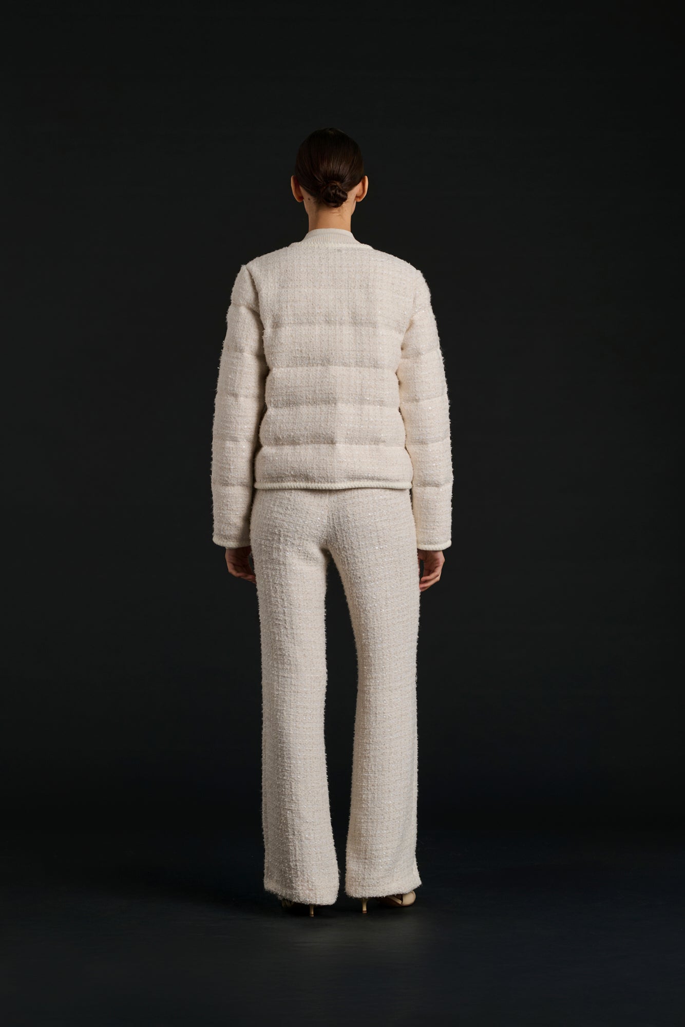 Doudoune légére en tweed