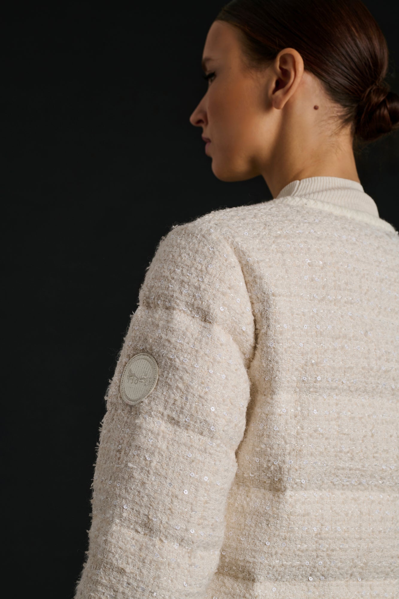 Doudoune légére en tweed