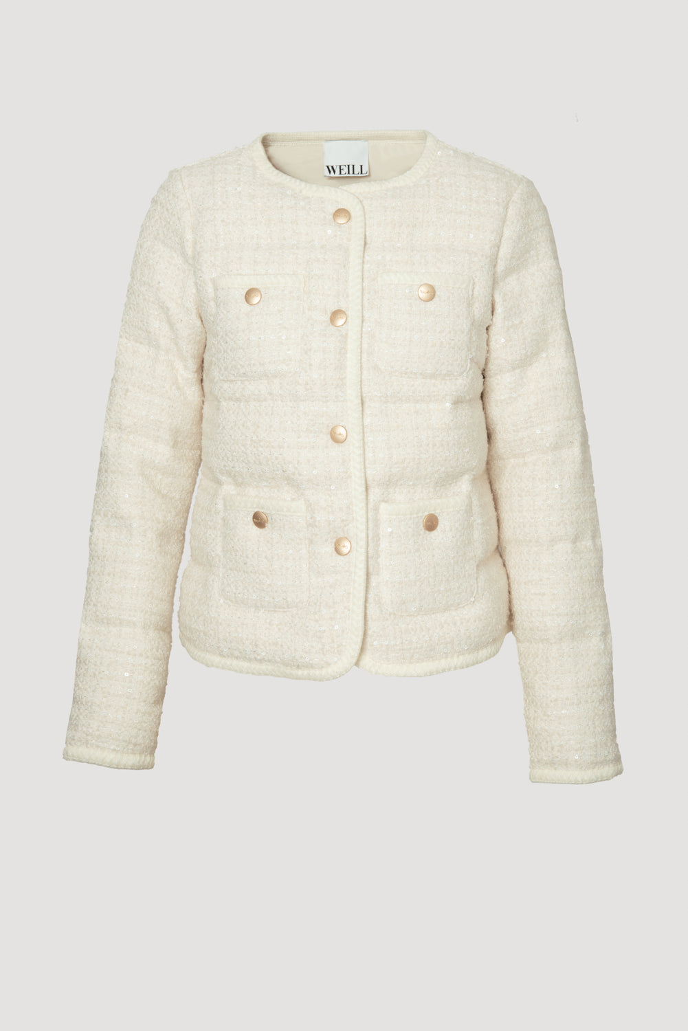 Doudoune légére en tweed