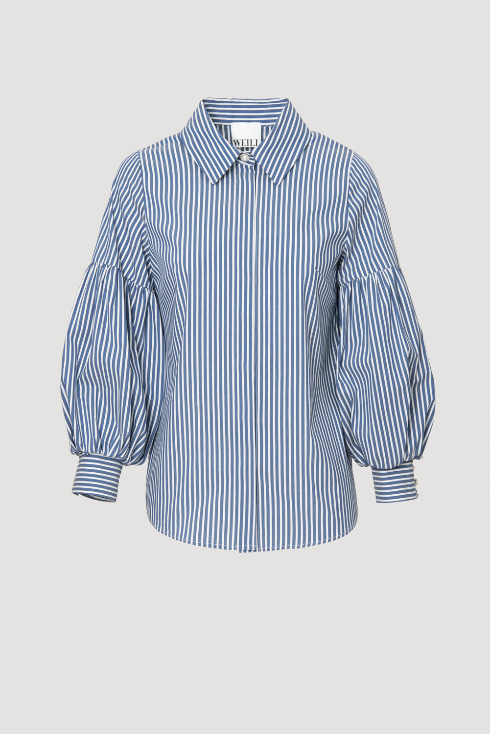 Chemise rayé à manches bouffantes