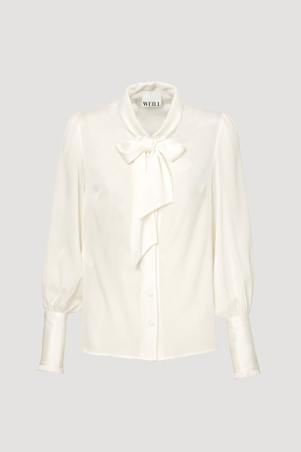 Chemise lavallière en soie