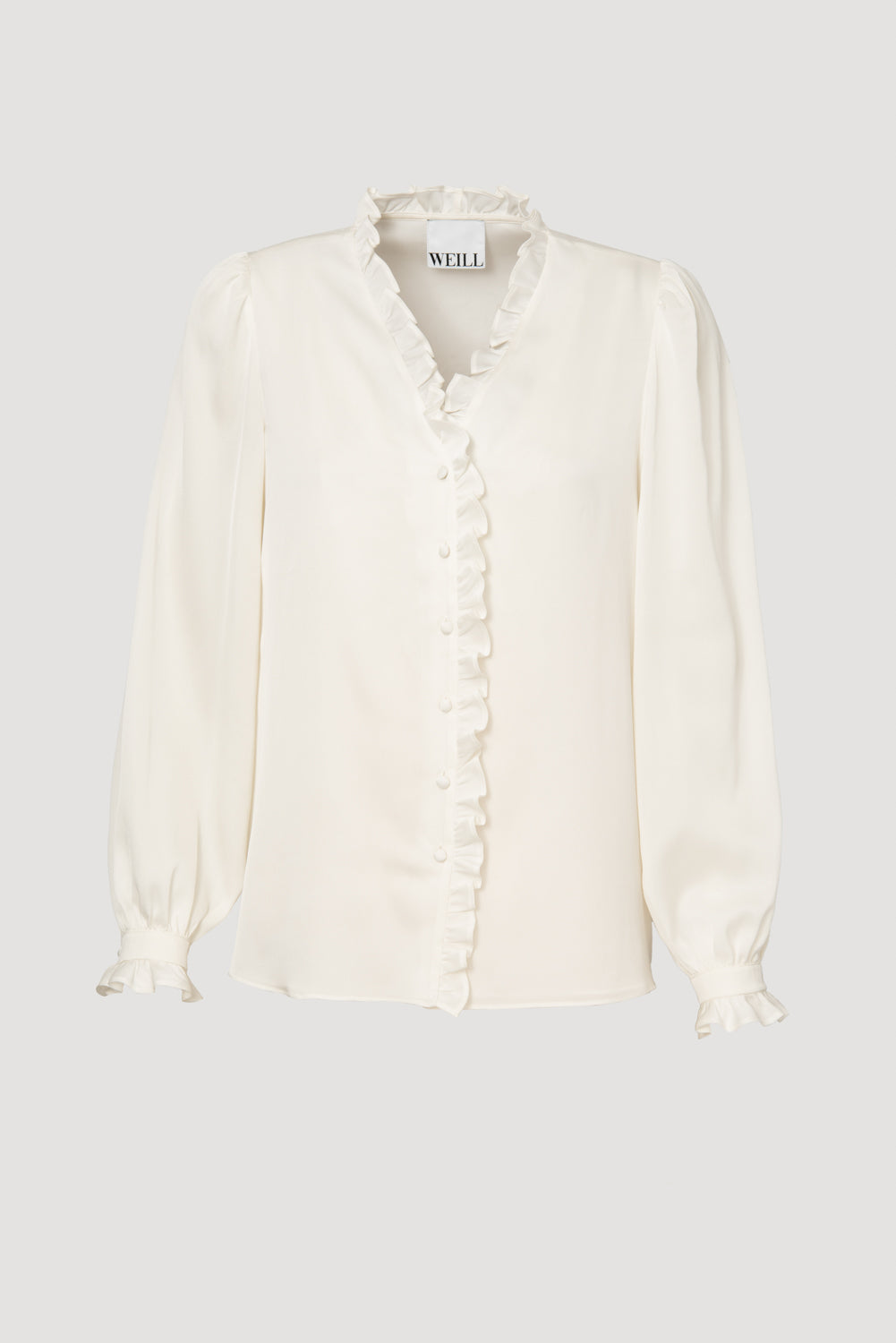 Chemise à volants en soie