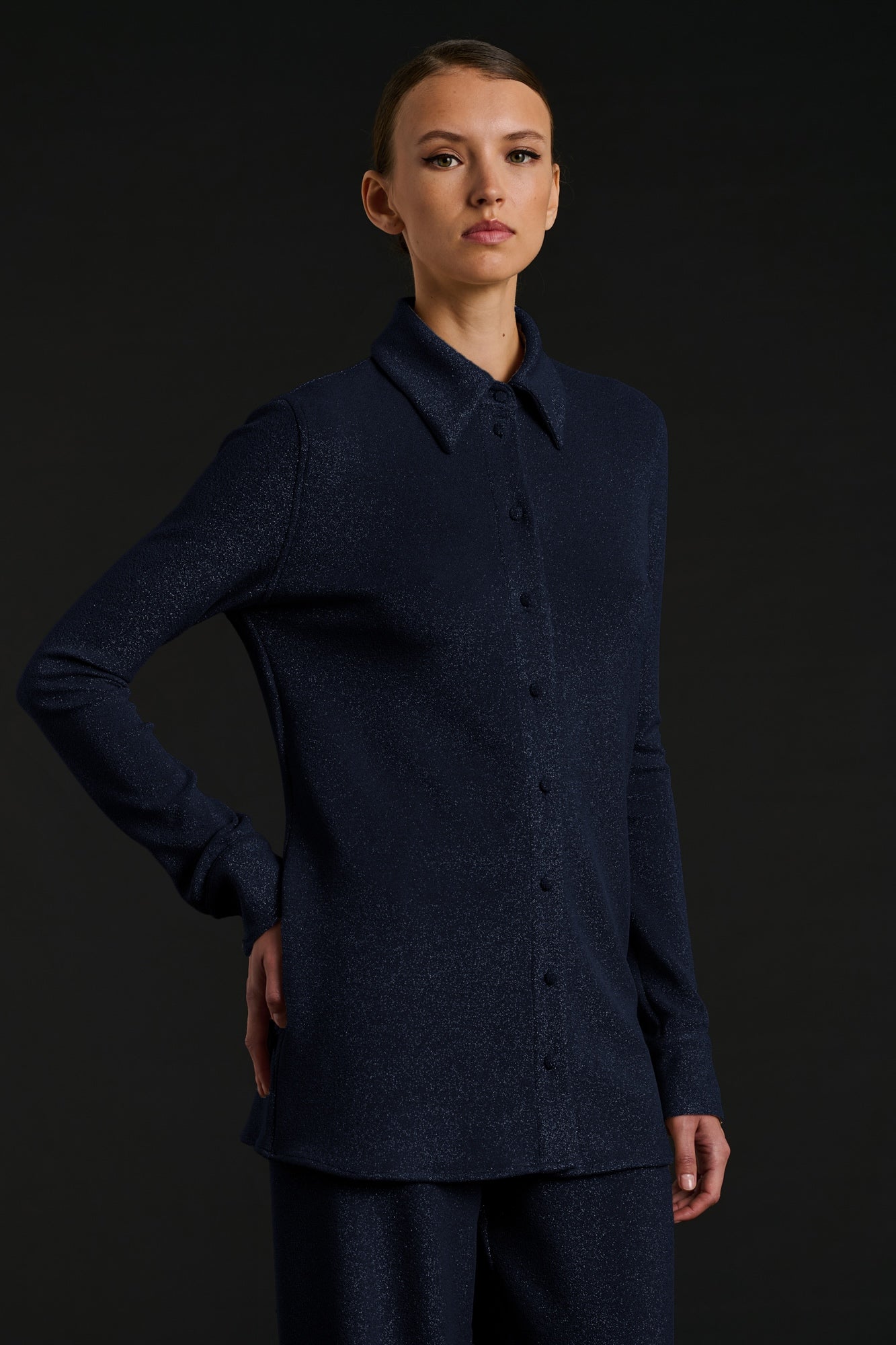 Iridescent jersey shirt