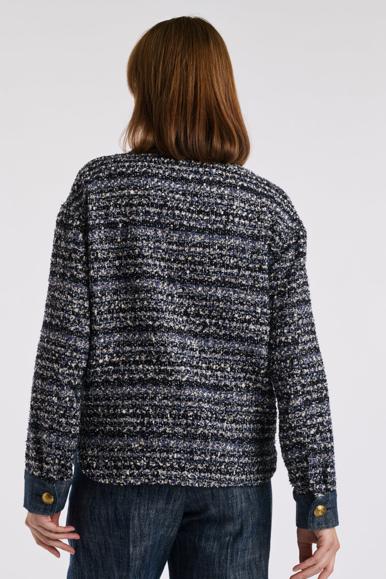 Surchemise en tweed et jean