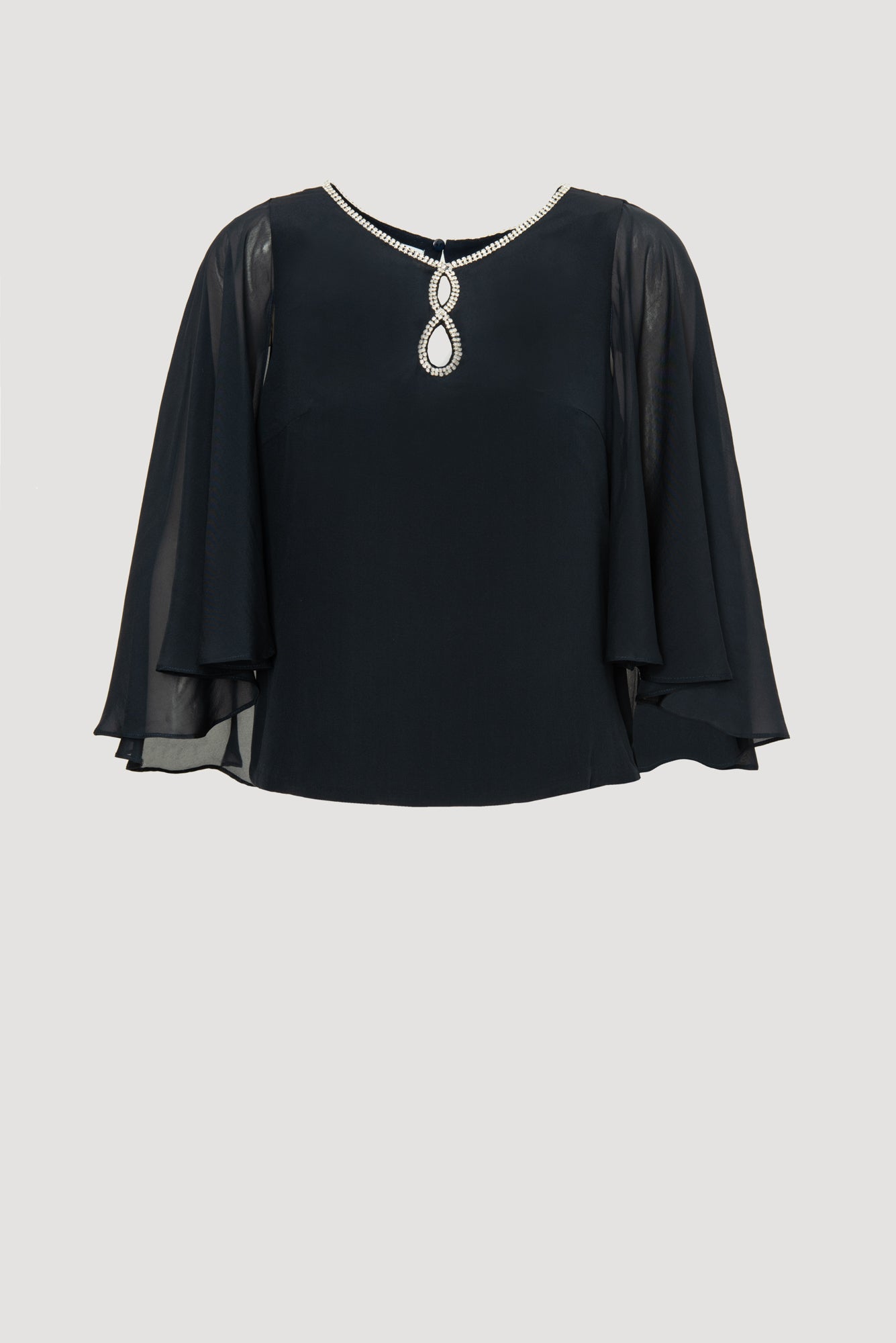 Top en soie effet cape