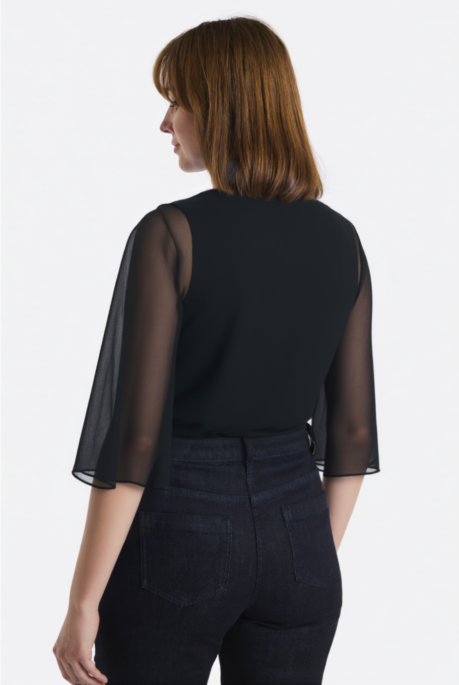 Silk cape-effect top