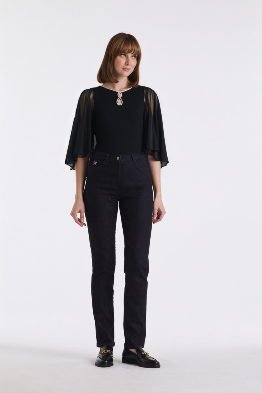 Silk cape-effect top