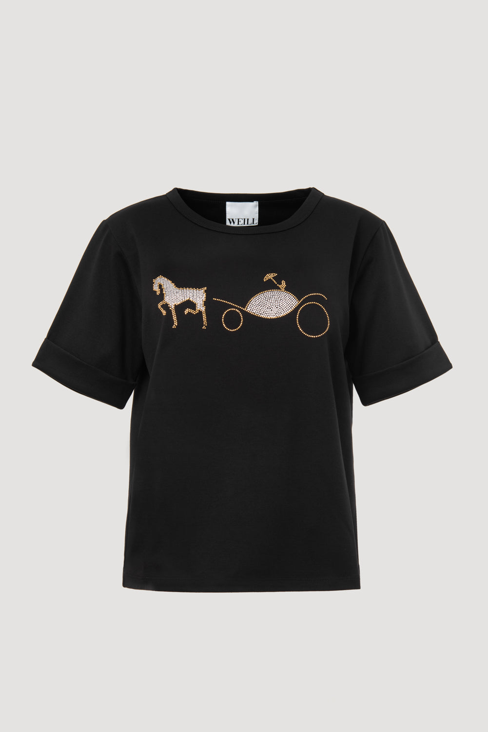 T-shirt logo strass et studs