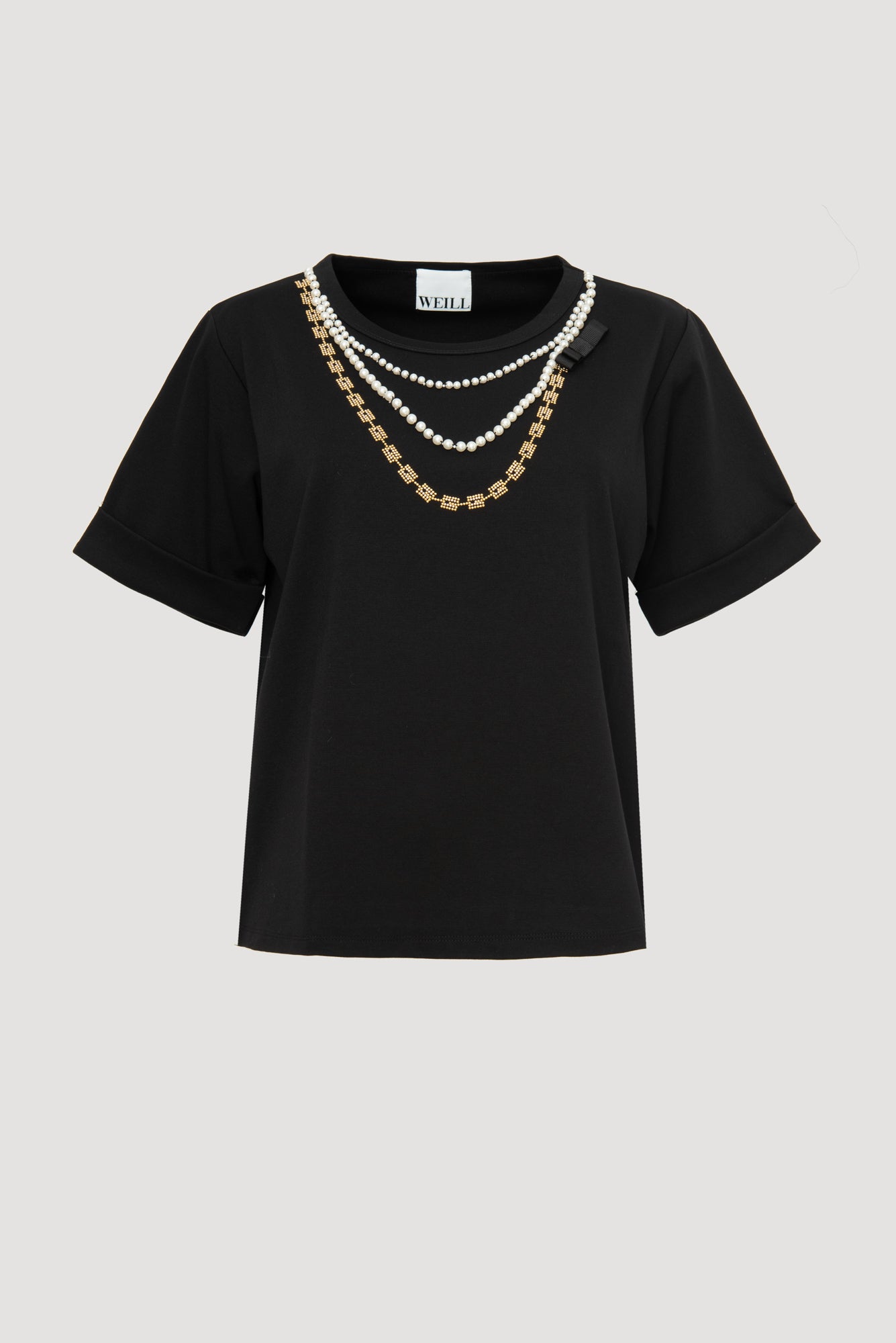 T-shirt perles et strass