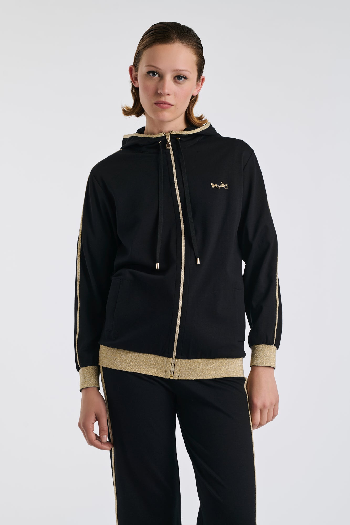 Sweat shirt à capuche en jersey Milano