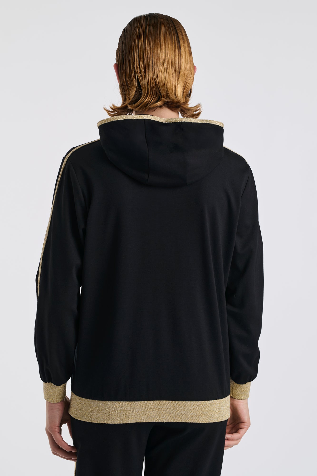Two-tone hooded sweatshirt