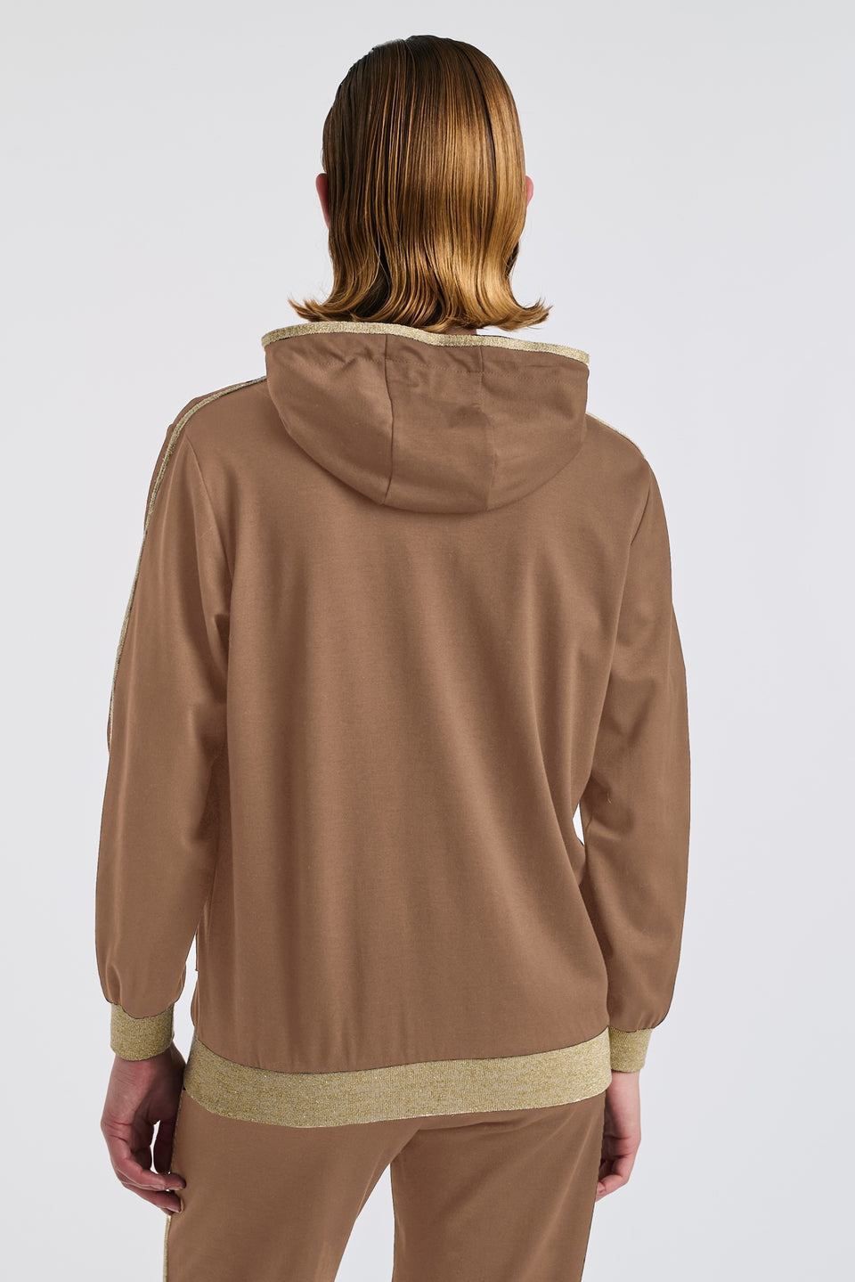 Sweat-shirt bicolore à capuche