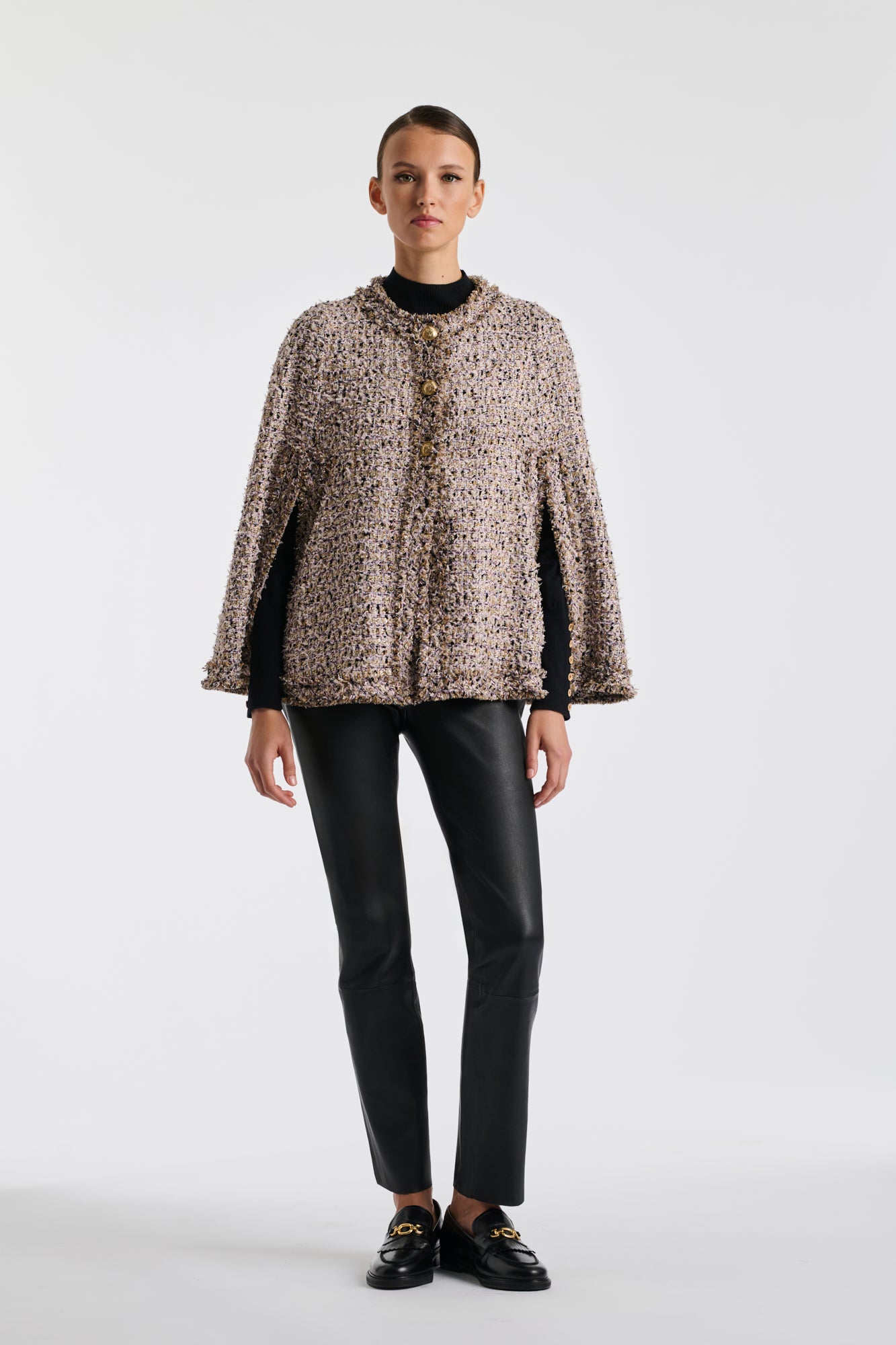 Cape en tweed irisé